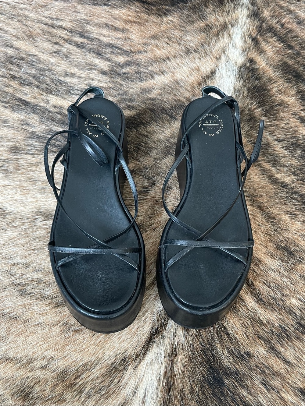 ATP Atelier Black Platform Sandals EU 40 / US 8.5 - 9